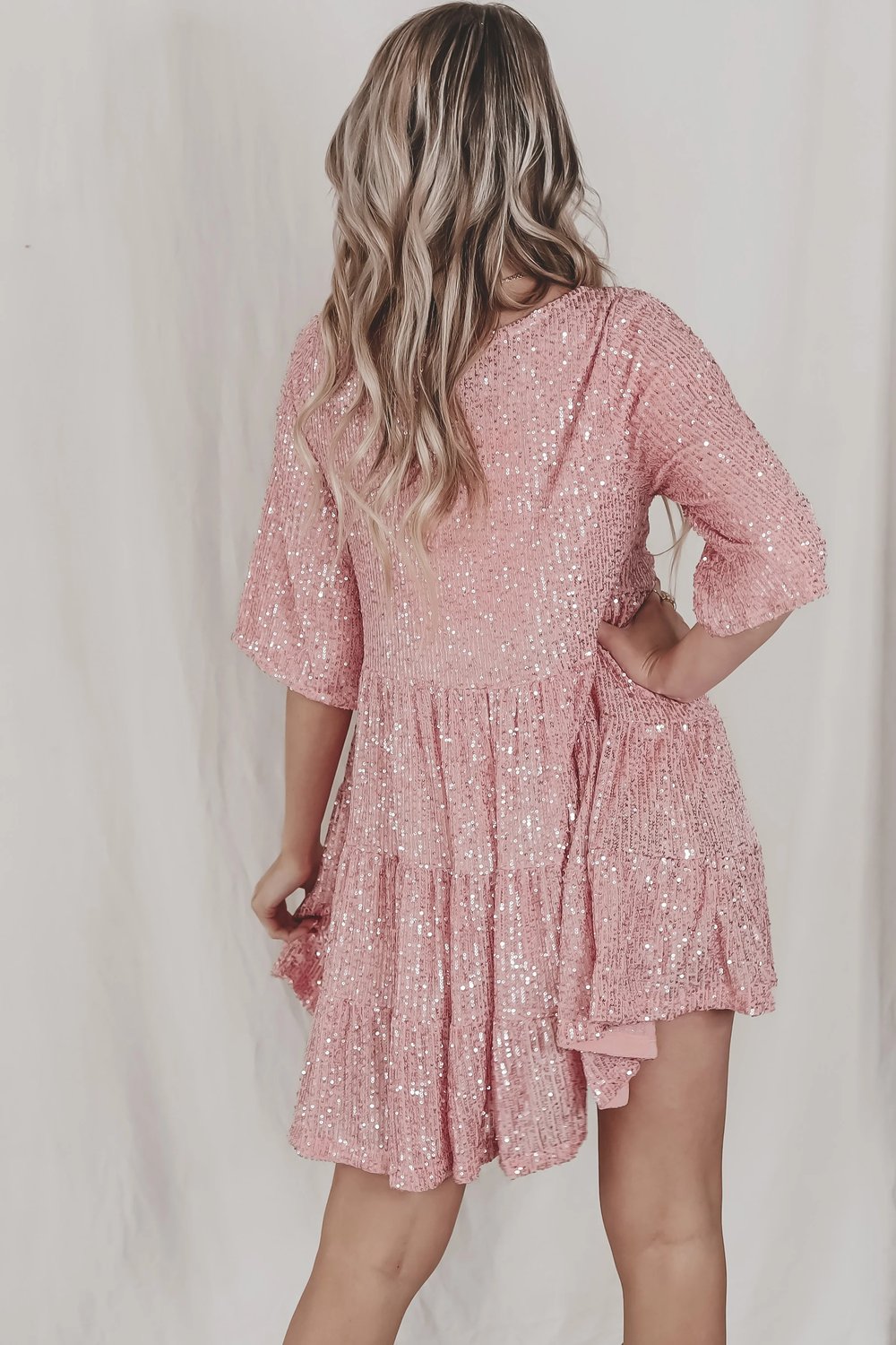 Last Day 49%-✨Sequin Baby Doll Dress