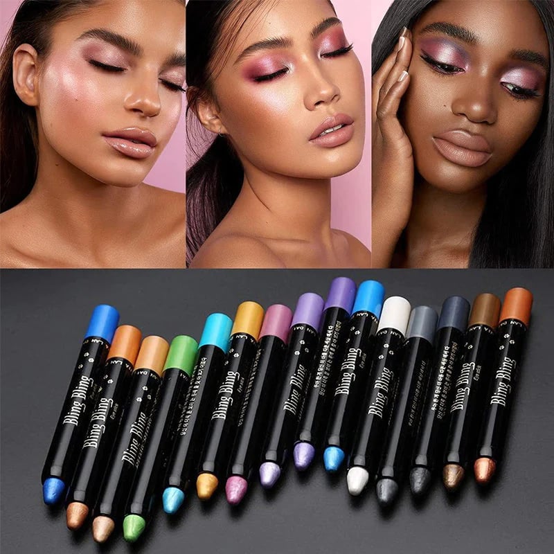 Waterproof glitter eyeshadow eyeliner pencil