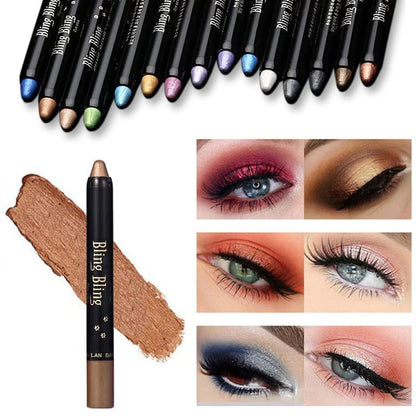 Waterproof glitter eyeshadow eyeliner pencil